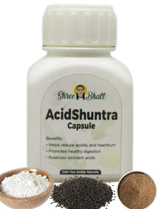 ShreeBhatt Acidshuntra Capsules – Ayurvedic Relief for Acidity & Indigestion