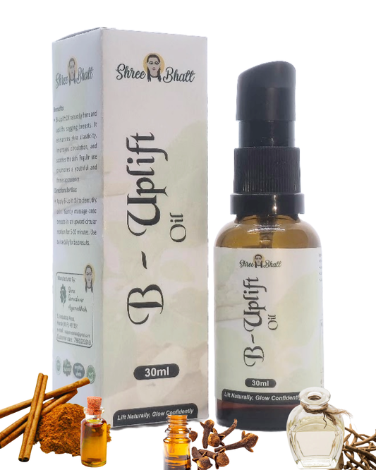 ShreeBhatt B-Uplift Oil – Ayurvedic Breast Uplifting & Firming Massage Oil, 30 ml
