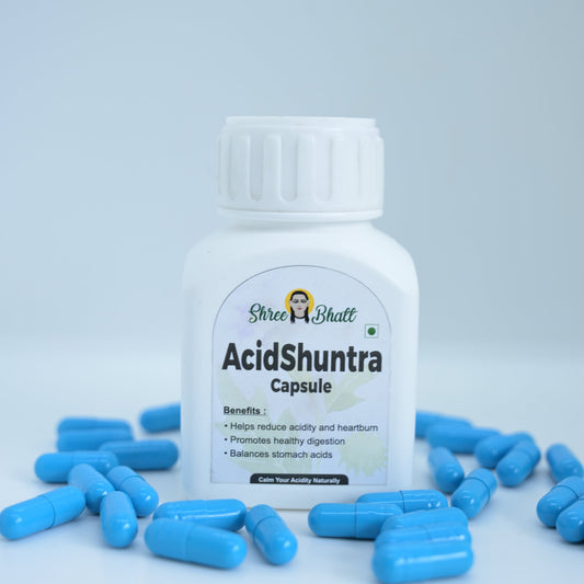 ShreeBhatt Acidshuntra Capsules – Ayurvedic Relief for Acidity & Indigestion