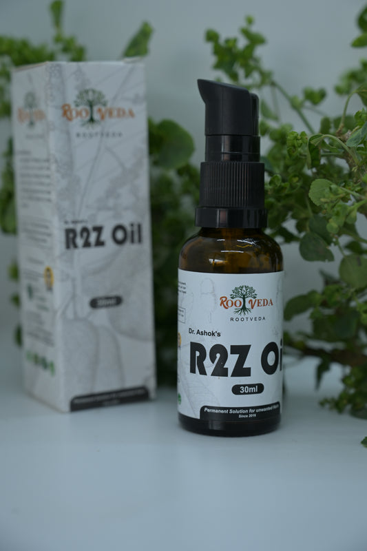 RootVeda R2Z Oil – Ayurvedic Solution for Unwanted Hair