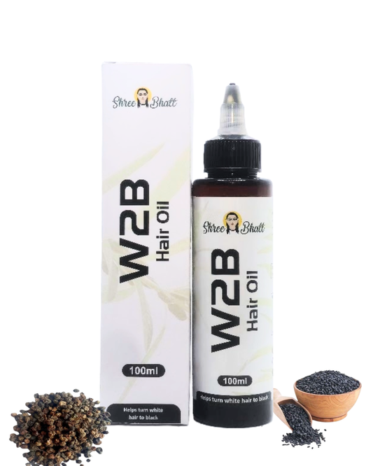 Shreebhatt W2B Hair Oil - Helps turn White Hair to Black