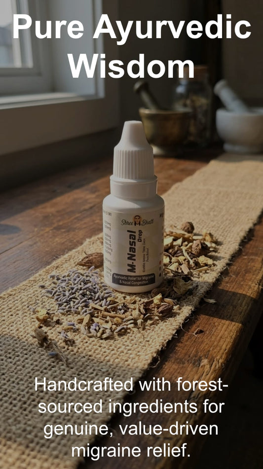 ShreeBhatt M-Nasal Drop | Ayurvedic Nasal Drops for Migraine, Headache & Nasal Congestion | 10ml